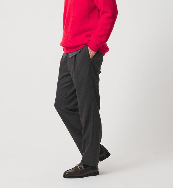 BEAUTY&YOUTH UNITED ARROWS「フラノ テーパード イージー パンツ NO.5 手洗い可能」|チノ|