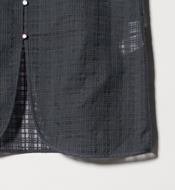 ATTISESSION「＜ATTISESSION＞エンブロイダリー チェック ミニ ドレス 」|ワンピース|