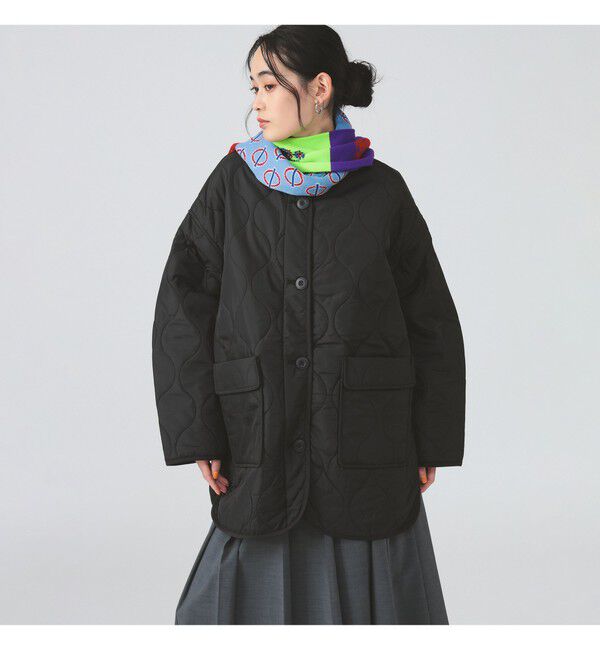 Ray BEAMS 「キルティング ノーカラー ブルゾン」|ブルゾン・スタジャン|