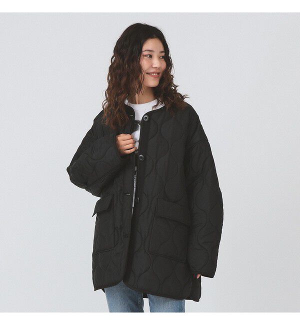 Ray BEAMS 「キルティング ノーカラー ブルゾン」|ブルゾン・スタジャン|