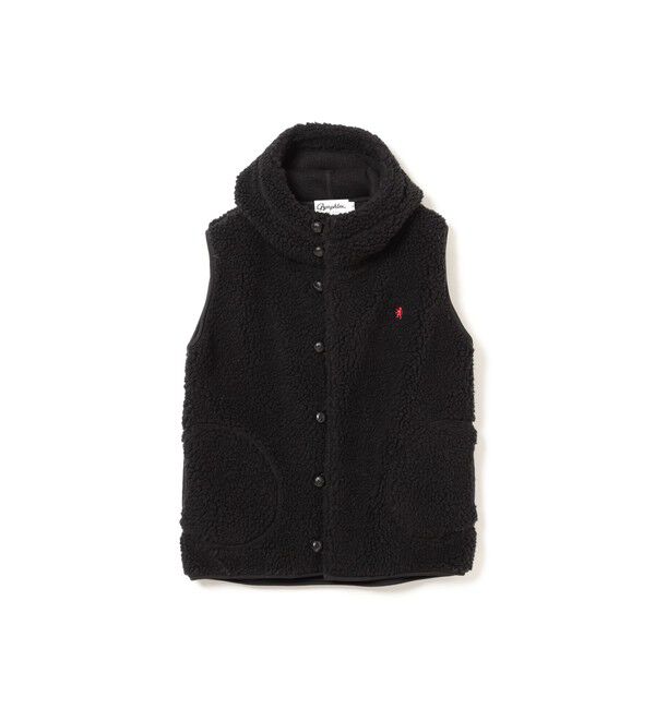 Ray BEAMS 「Gymphlex / フーデッド ボア ベスト」|ベスト・ジレ|9_BLACK(RED)