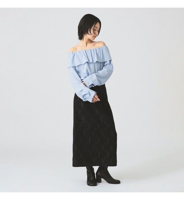 Ray BEAMS 「起毛 レース タイト スカート」|タイト|