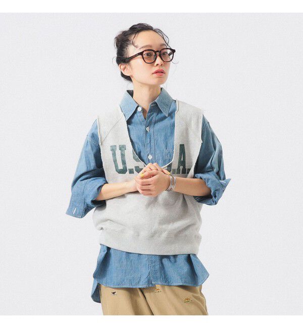 BEAMSBOY「カットオフ スウェット ベスト」|ベスト・ジレ|OATMEAL