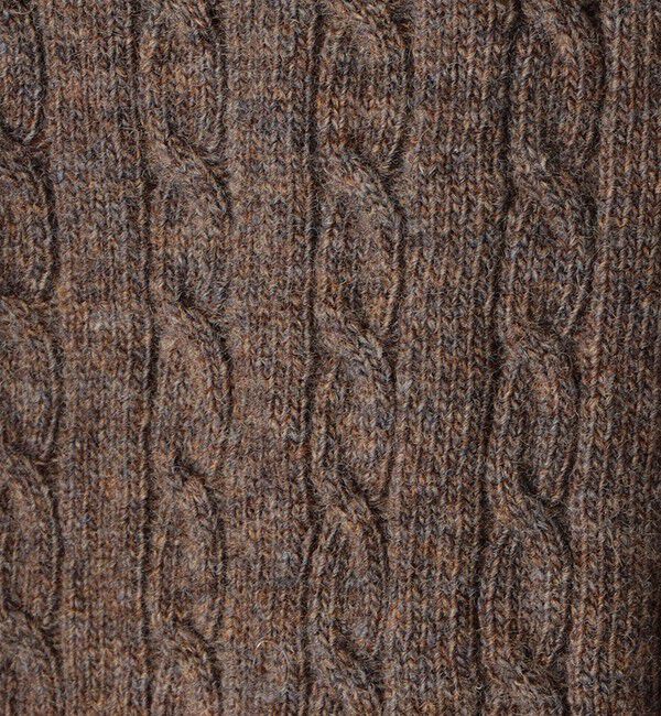 SHIPS「ALAN PAINE: 12ゲージ ジーロンラム ケーブル編み Vネック ニットベスト」|ベスト・ジレ|