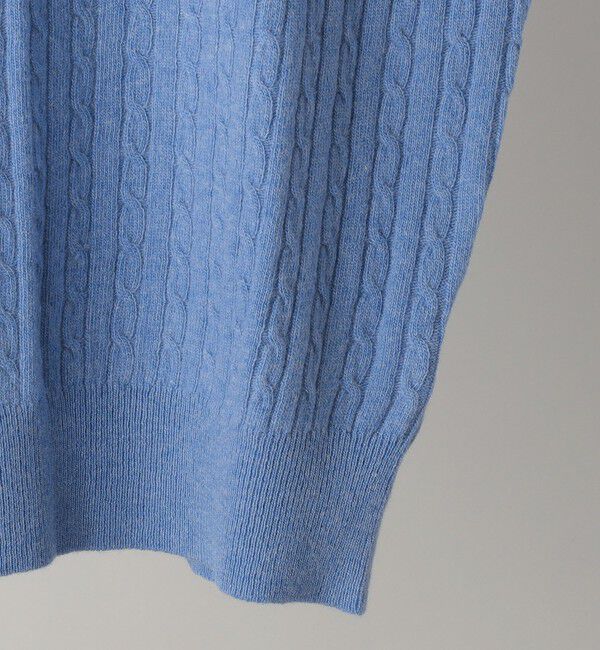 SHIPS「ALAN PAINE: 12ゲージ ジーロンラム ケーブル編み Vネック ニットベスト」|ベスト・ジレ|