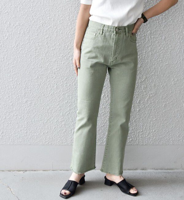 SHIPS any「SHIPS any:〈ウォッシャブル〉オーガニック ツイル フレア パンツ」|デニム|