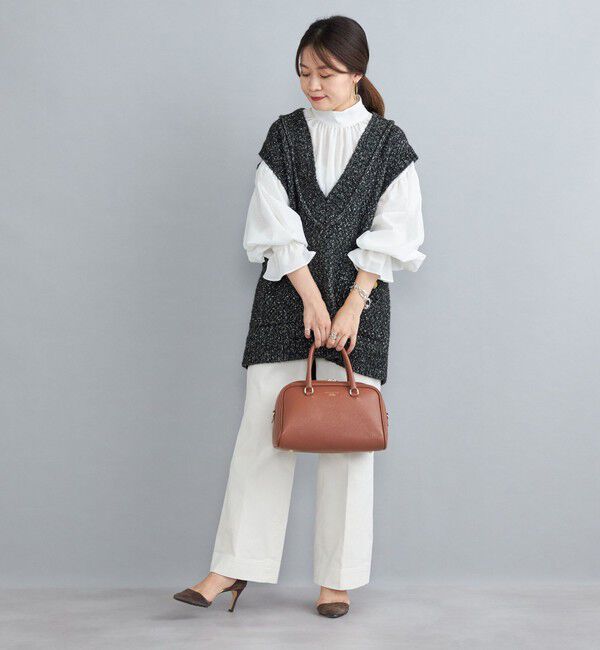 SHIPS for women「〈手洗い可能〉ツイード金ボタンニットベスト◇」|ベスト・ジレ|