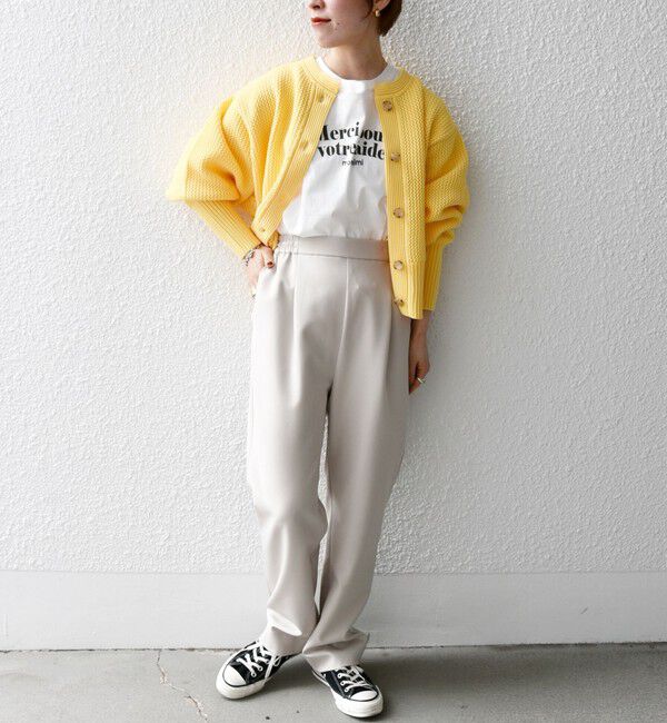 SHIPS any「SHIPS any: パターン コンパクト ショート ニット カーディガン」|カーディガン|