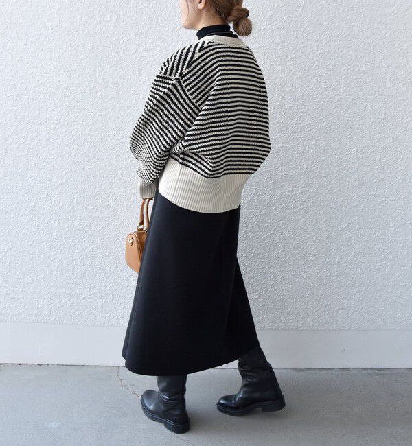 SHIPS any「SHIPS any: パターン コンパクト ショート ニット カーディガン」|カーディガン|