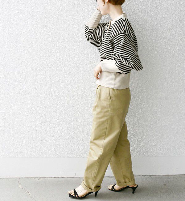 SHIPS any「SHIPS any: パターン コンパクト ショート ニット カーディガン」|カーディガン|