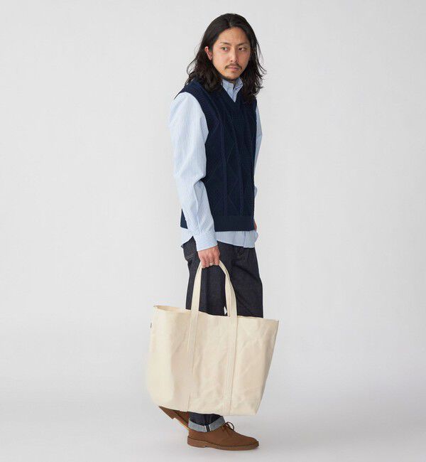 SHIPS「*SHIPS: 7ゲージ ケーブル編み Vネック ニット ベスト」|ベスト・ジレ|