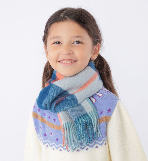 SHIPS KIDS「SHIPS KIDS:カシミヤ ダブルフェイス マフラー」|マフラー|