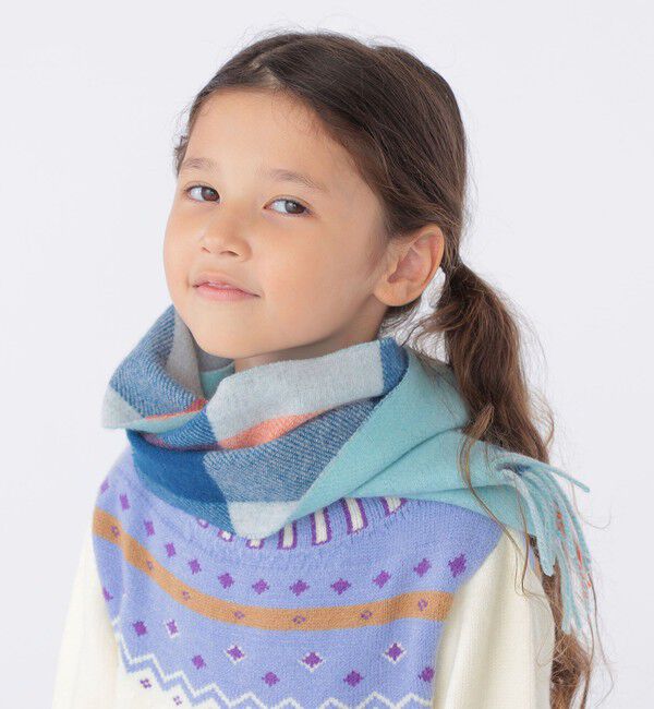 SHIPS KIDS「SHIPS KIDS:カシミヤ ダブルフェイス マフラー」|マフラー|