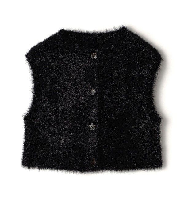 SHIPS for women「*〈手洗い可能〉グリッター ラメ フェザー ベスト 24SS ◇」|ベスト・ジレ|