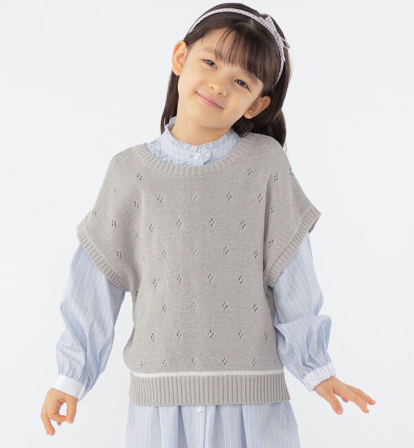 SHIPS KIDS「SHIPS KIDS:100～125cm / サマーニット ベスト」|ベスト・ジレ|