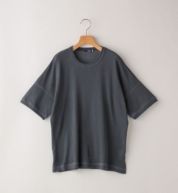 SHIPS KIDS「THYARD:130～170cm / ワッフル 半袖 TEE」|Tシャツ・カットソー|ブラック