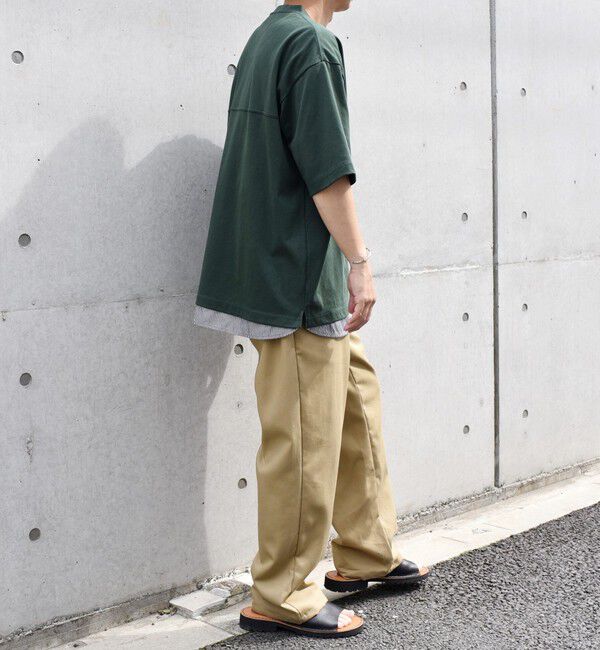 SHIPS any「SHIPS any: バックメッシュ / ストライプシャツ ドッキング フェイクレイヤード ポケット Tシャツ◇」|Tシャツ・カットソー|