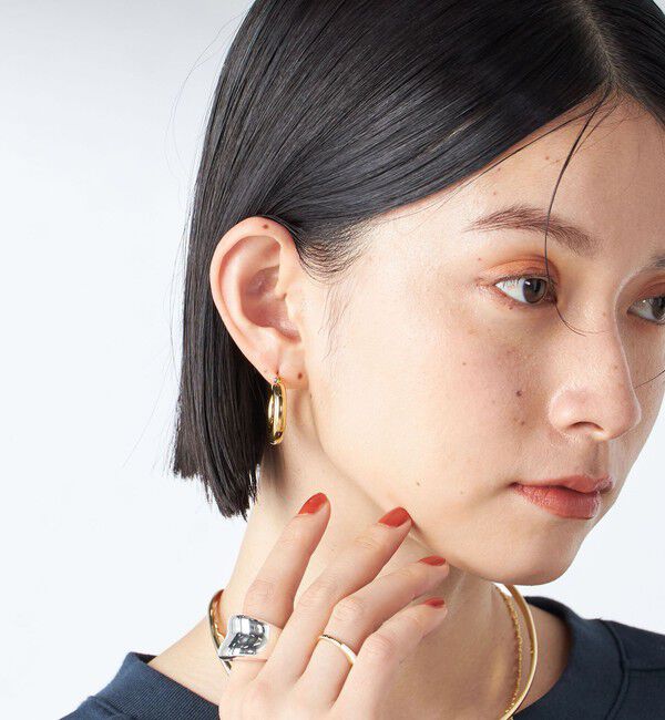 SHIPS for women「ステンレス フープ ピアス（M）」|ピアス|