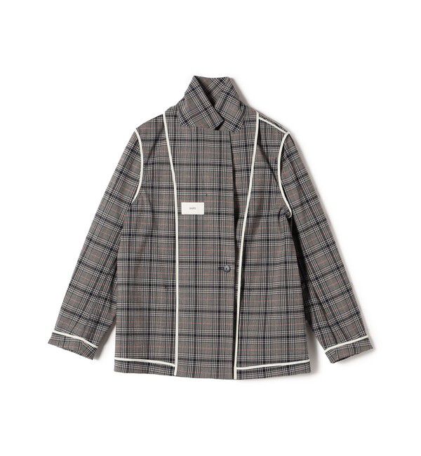 SHIPS for women「〈手洗い可能〉ウール混 チェック ダブルボタン ジャケット」|テーラードジャケット|