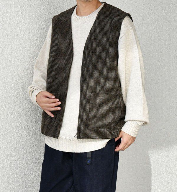 SHIPS any「SHIPS any: 〈手洗い可能〉リラックス ツイード ジップ ベスト◇」|ベスト・ジレ|