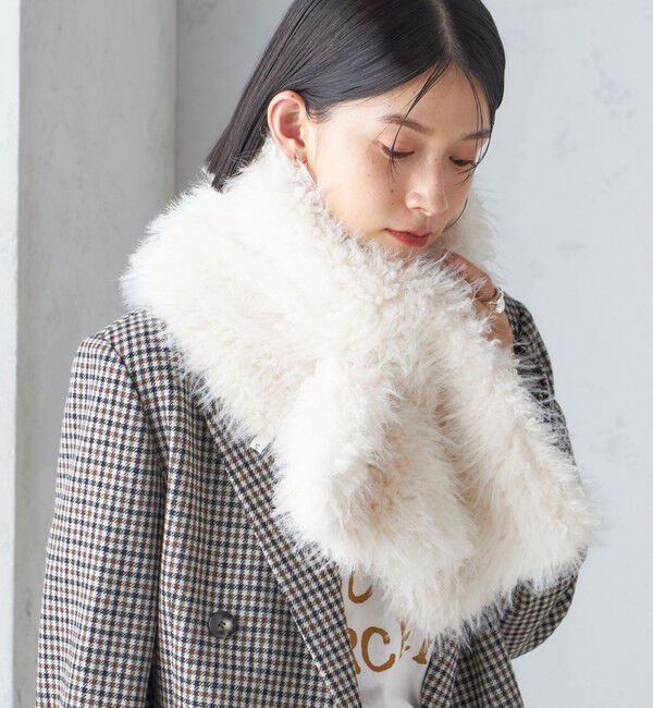 SHIPS for women「プードル ファー マフラー」|マフラー|オフホワイト