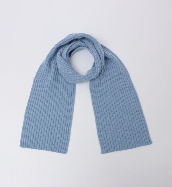 SHIPS「MACKIE: ニット リブ マフラー」|ストール|ライトブルー