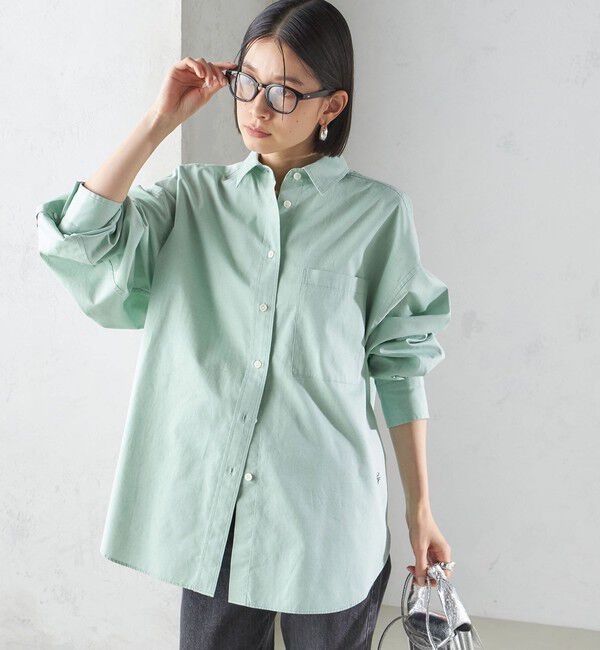 SHIPS for women「〈洗濯機可能〉ピン オックス 刺繍 シャツ」|シャツ・ブラウス|