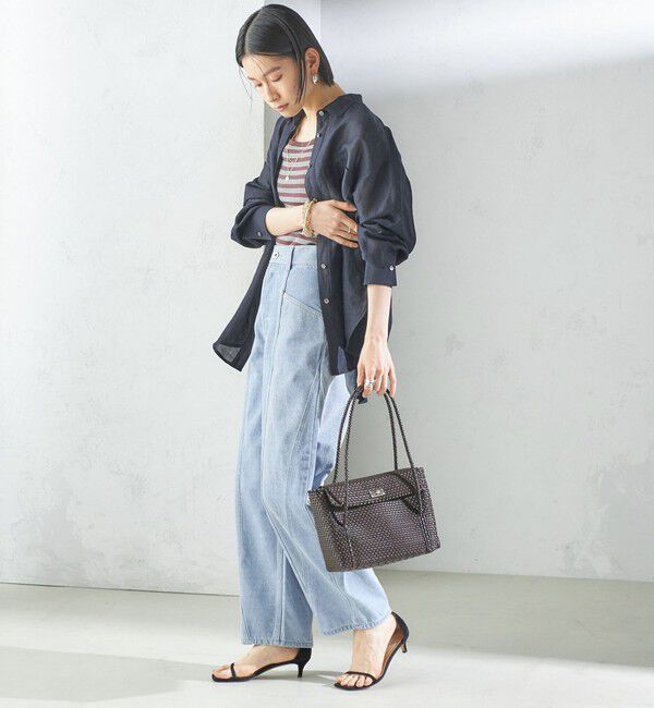 SHIPS for women「パッチワーク カーブ デニム」|デニム|