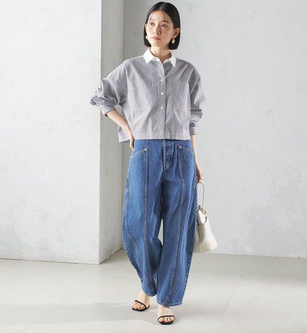 SHIPS for women「パッチワーク カーブ デニム」|デニム|