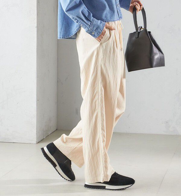 SHIPS for women「〈手洗い可能〉ナイロン混 ドロスト パンツ」|その他|