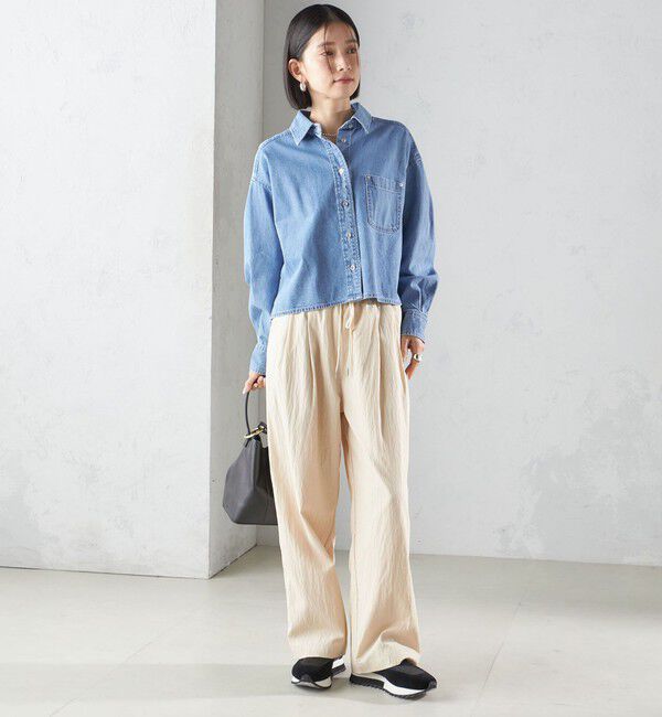 SHIPS for women「〈手洗い可能〉ナイロン混 ドロスト パンツ」|その他|