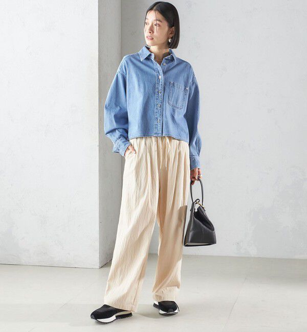 SHIPS for women「〈手洗い可能〉ナイロン混 ドロスト パンツ」|その他|