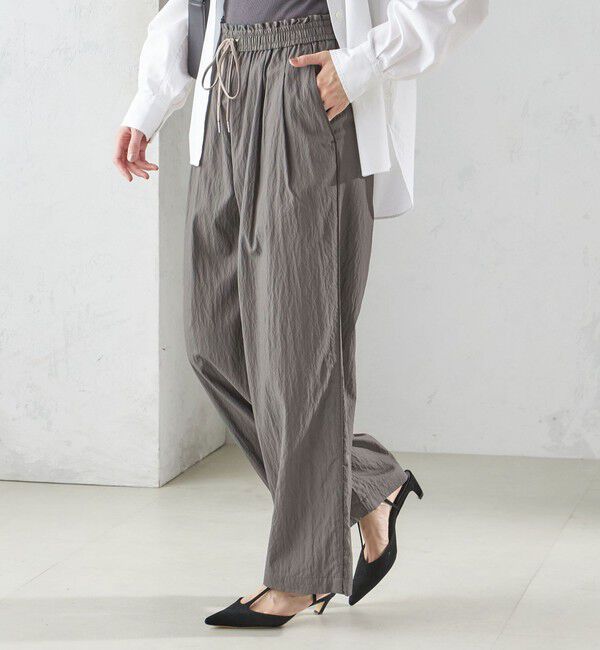 SHIPS for women「〈手洗い可能〉ナイロン混 ドロスト パンツ」|その他|