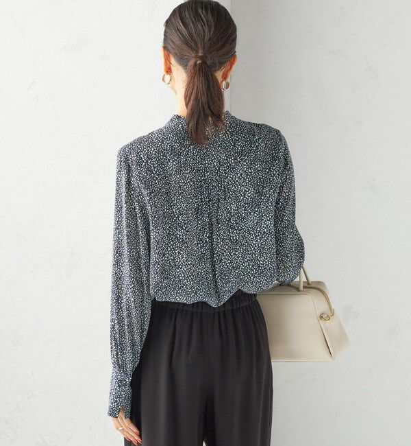 SHIPS for women「IPEKER プリント ピンタック ブラウス」|シャツ・ブラウス|