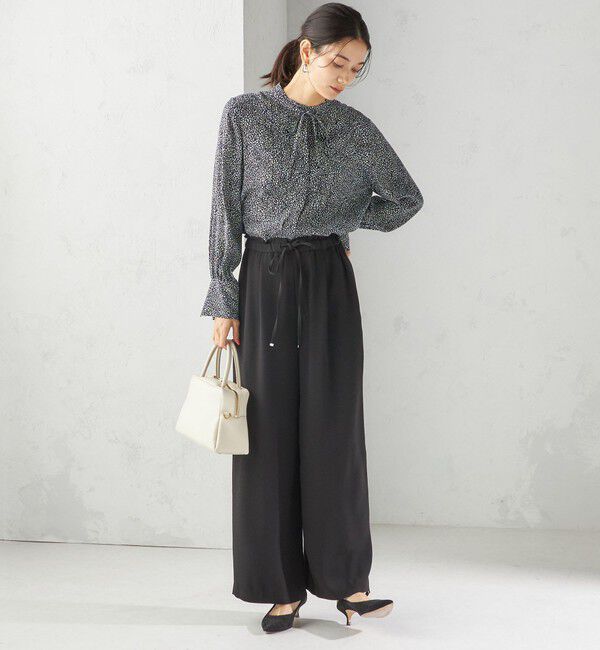 SHIPS for women「IPEKER プリント ピンタック ブラウス」|シャツ・ブラウス|