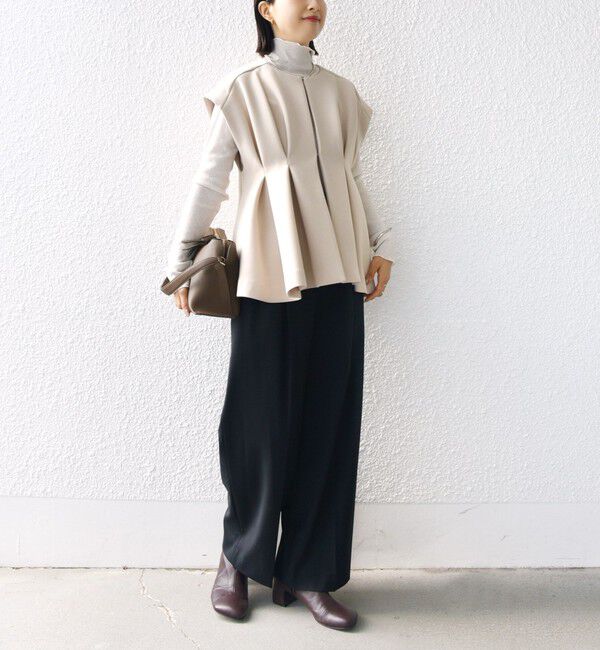 SHIPS for women「【WEB限定】〈手洗い可能〉ダンボール フロント タック ジレ」|ベスト・ジレ|