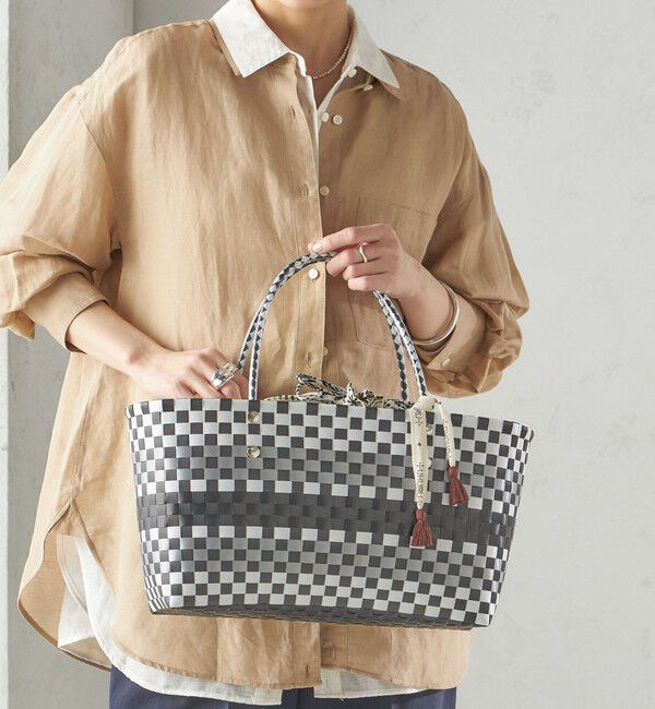 SHIPS for women「【SHIPS別注】UHURU:巾着付き バスケット バッグ M」|トートバッグ|