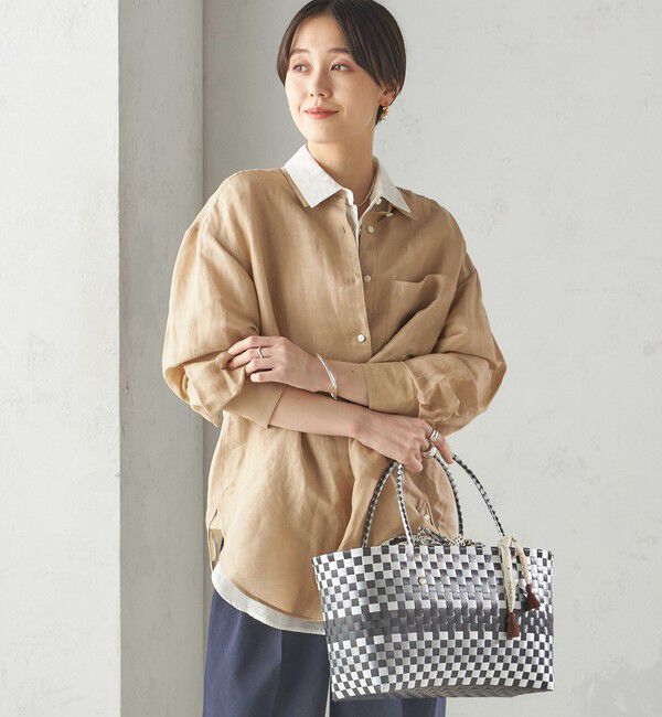 SHIPS for women「【SHIPS別注】UHURU:巾着付き バスケット バッグ M」|トートバッグ|