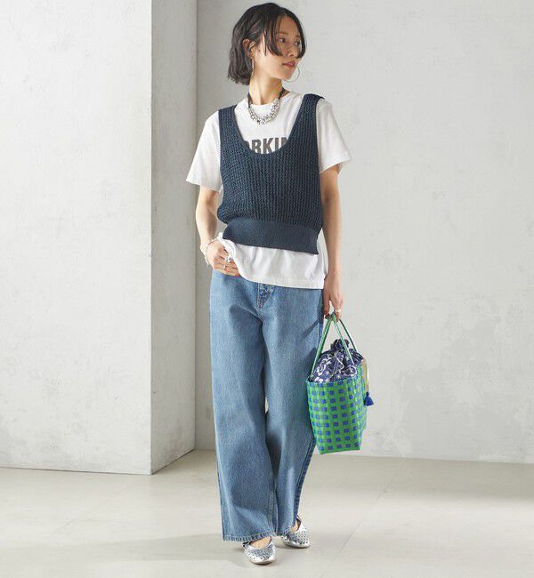 SHIPS for women「【SHIPS別注】UHURU:巾着付き バスケット バッグ M」|トートバッグ|