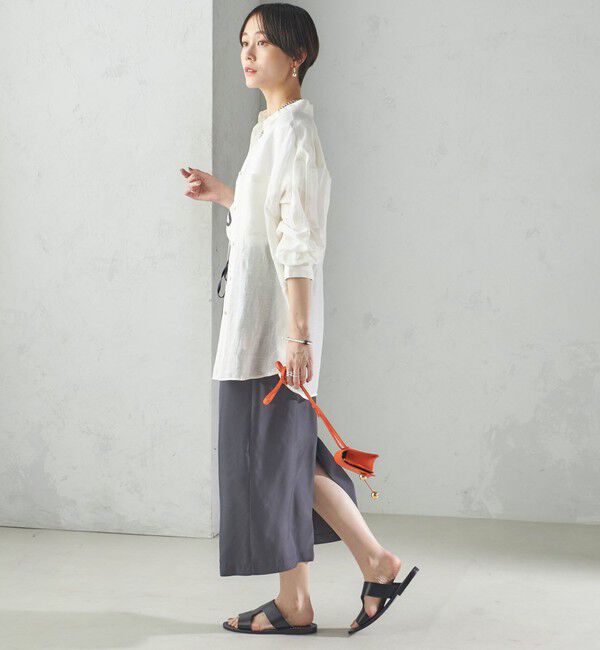 SHIPS for women「〈手洗い可能〉キュプラ混 ツイル ドロスト スカート」|スカート|