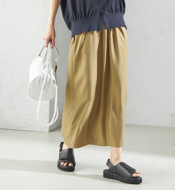 SHIPS for women「〈手洗い可能〉キュプラ混 ツイル ドロスト スカート」|スカート|