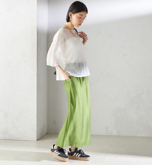 SHIPS for women「〈手洗い可能〉キュプラ混 ツイル ドロスト スカート」|スカート|
