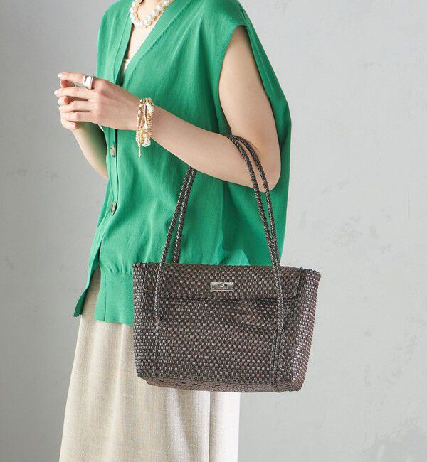 SHIPS for women「【SHIPS別注】Diminutivo:フタ付き メルカドバッグ」|かごバッグ|