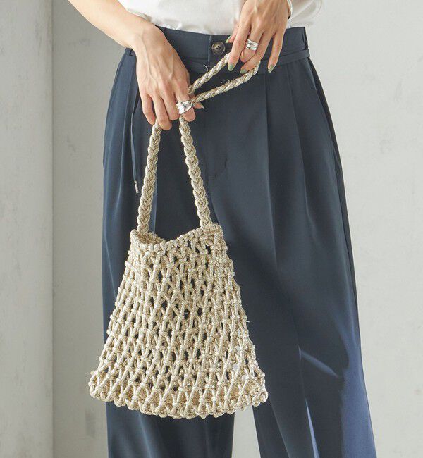 SHIPS for women「The Bagmati:オーガンジー 巾着 マクラメ バッグ」|ショルダー・メッセンジャー|