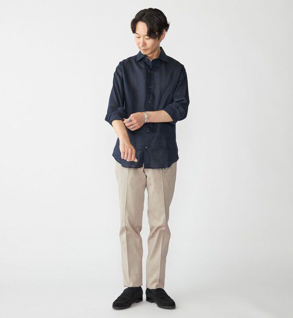 SHIPS「SHIPS: ウォッシュド リネン ソリッド シャツ」|シャツ・ブラウス|