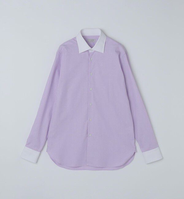SHIPS「GUY ROVER: タブカラー クレリック オックスフォード ソリッド シャツ」|シャツ・ブラウス|ダークラベンダー
