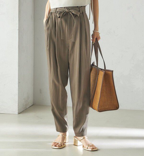 SHIPS for women「小泉里子コラボ:〈手洗い可能〉ツイル ウエスト テーパード パンツ」|その他|