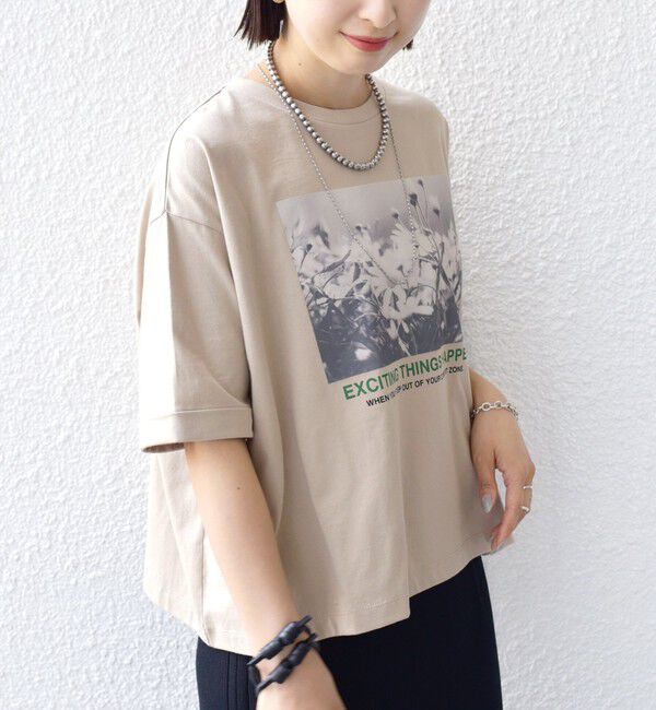 SHIPS for women「【SHIPS別注】81BRANCA:フォト ワイド TEE」|Tシャツ・カットソー|