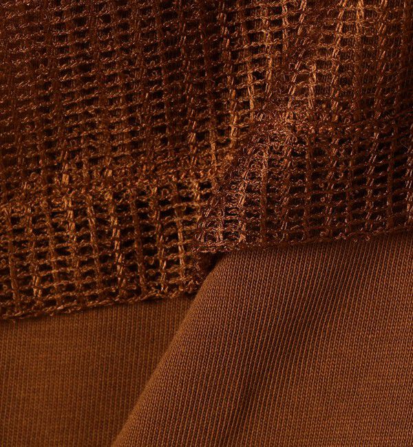 SHIPS any「SHIPS any:〈手洗い可能〉メッシュ シアー ハンカチ スリーブ ドッキング TEE」|Tシャツ・カットソー|