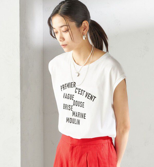 SHIPS for women「プラチナ ヴェール フレンチ スリーブ TEE」|Tシャツ・カットソー|